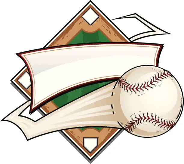 Vector illustration of Baseball Diamond Zigzag