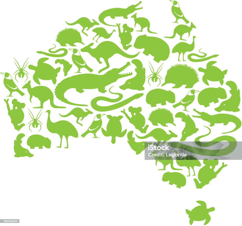 Animaux australiens - clipart vectoriel de Australie libre de droits