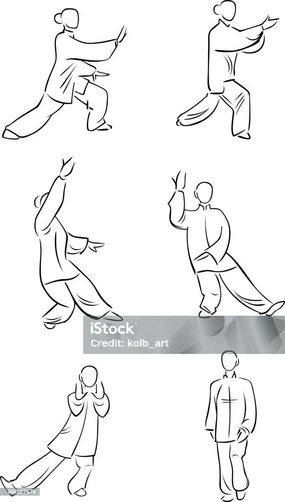 Tai chi chiffres 2 - clipart vectoriel de Tai Chi libre de droits