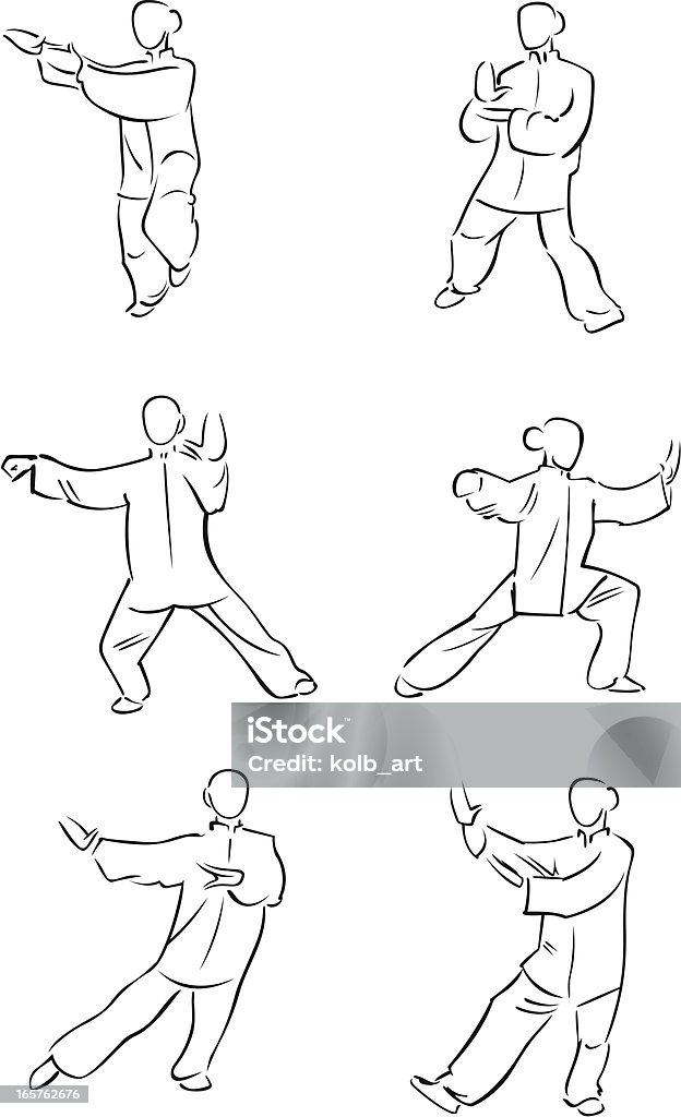 Tai chi zahlen 3 - Lizenzfrei Tai Chi Vektorgrafik