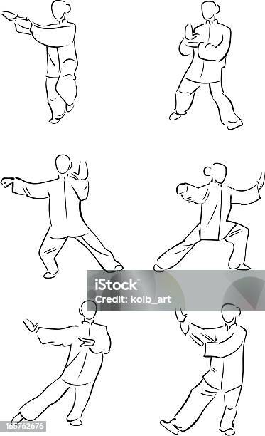 Tai Chi Zahlen 3 Stock Vektor Art und mehr Bilder von Tai Chi - Tai Chi, Fähigkeit, Asiatischer Kampfsport