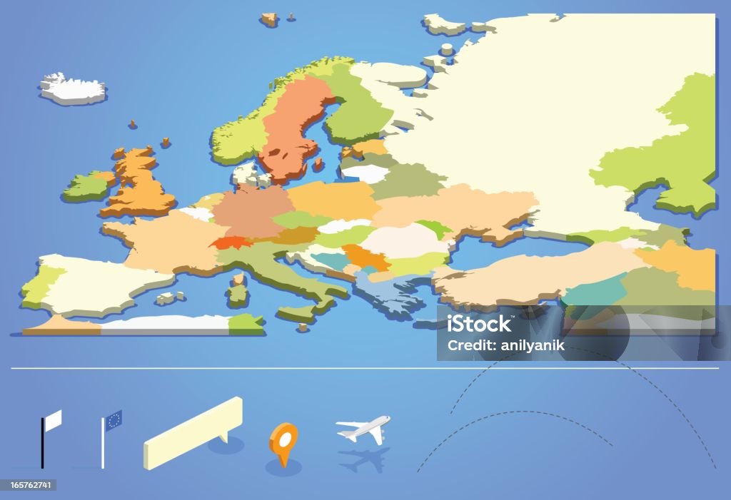 Европа - Векторная графика Карта роялти-фри
