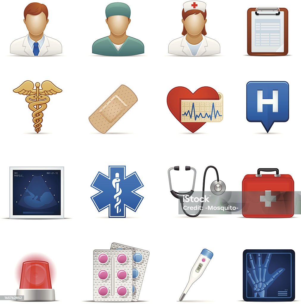 Conjunto de ícones de saúde - Royalty-free Ritmo Cardíaco arte vetorial