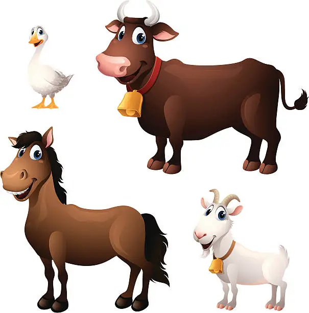 Vector illustration of Farm Animal set