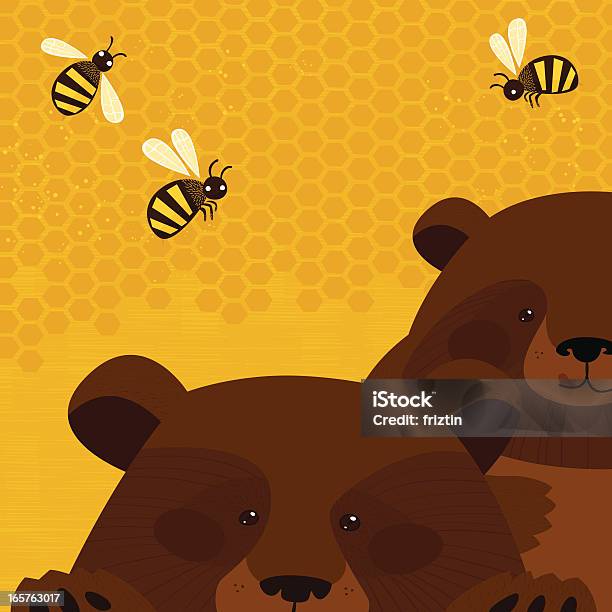 Bears And Honey Stock Illustration - Download Image Now - Honey, Bear, Vector