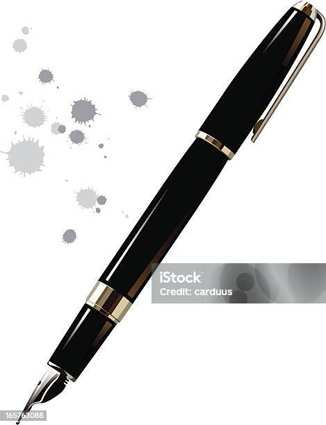 Black Fountain Pen Stock Vektor Art und mehr Bilder von Füller - Füller, Stift, Vektor