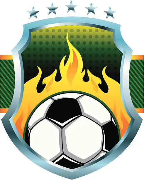 Vector illustration of vector soccer logo