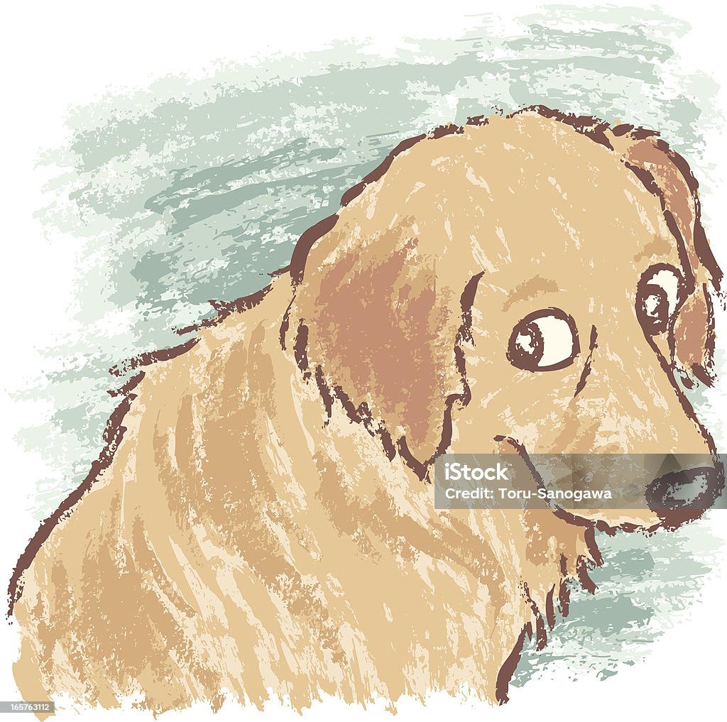 Golden Retriever Portrait - clipart vectoriel de Golden retriever libre de droits