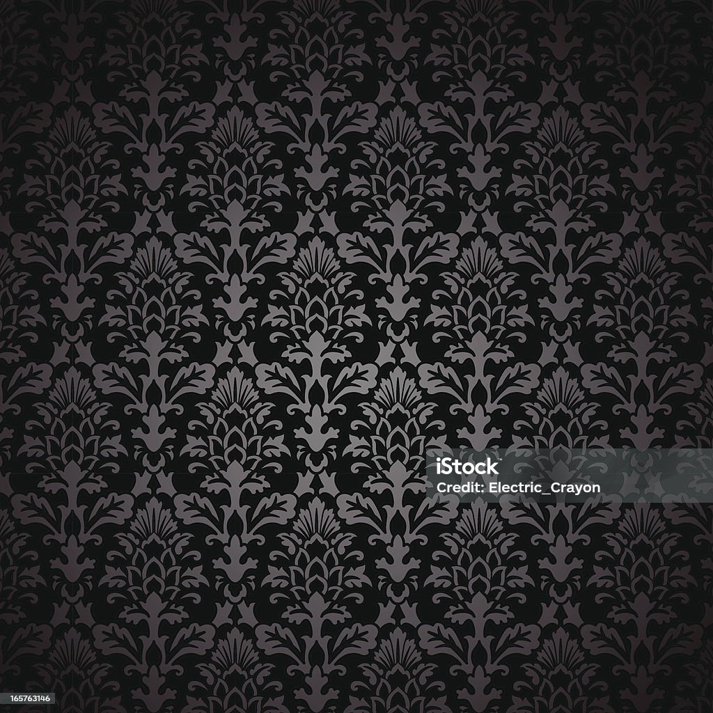 Черный, обитые дамасским узором - Векторная графика Фоновые изображения роялти-фри