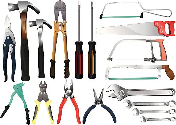 Vector illustration of Work tools