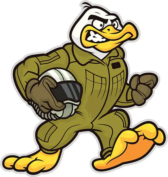 Vector illustration of Pilot Flight Duck