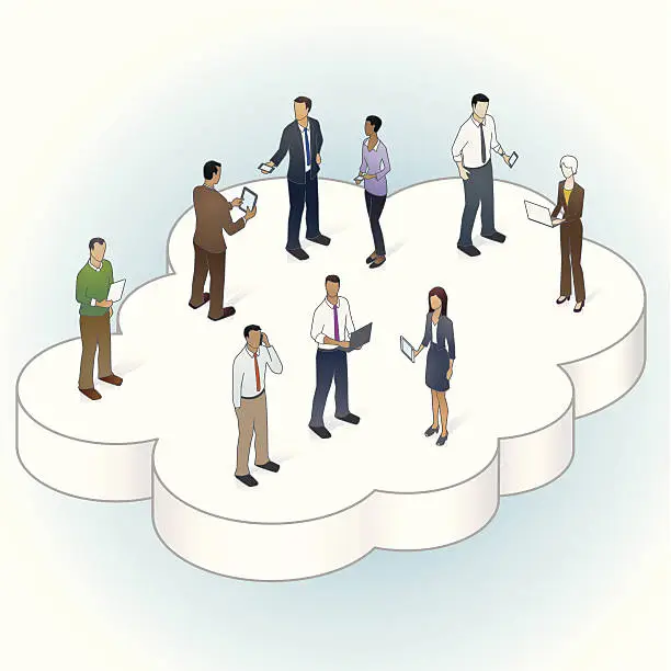 Vector illustration of Cloud Computing Illustration