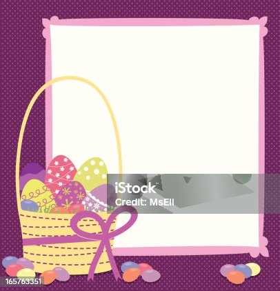 istock Easter basket with eggs and jellybeans 165763351