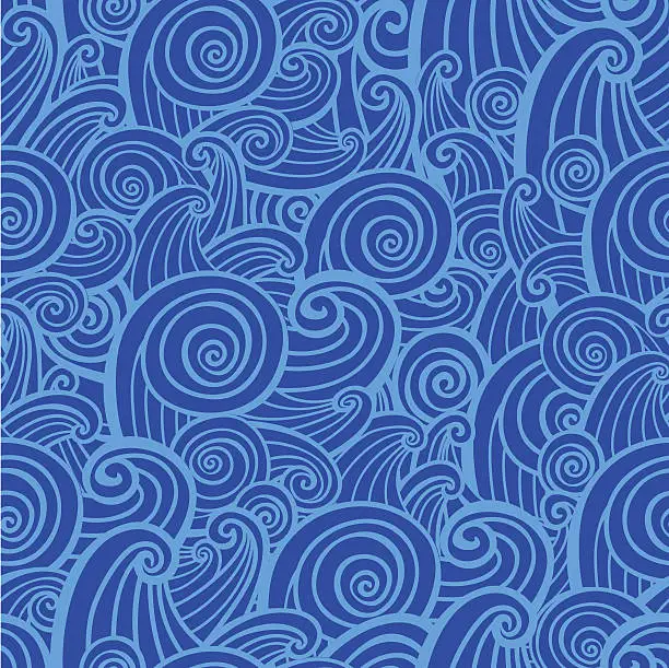 Vector illustration of Surf Waves - seamless texture