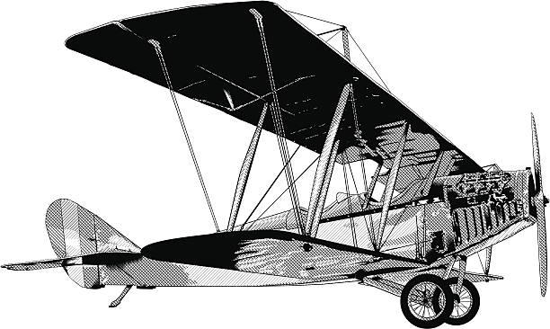 Vector illustration of small airplane Vector illustration of small airplane wright brothers stock illustrations