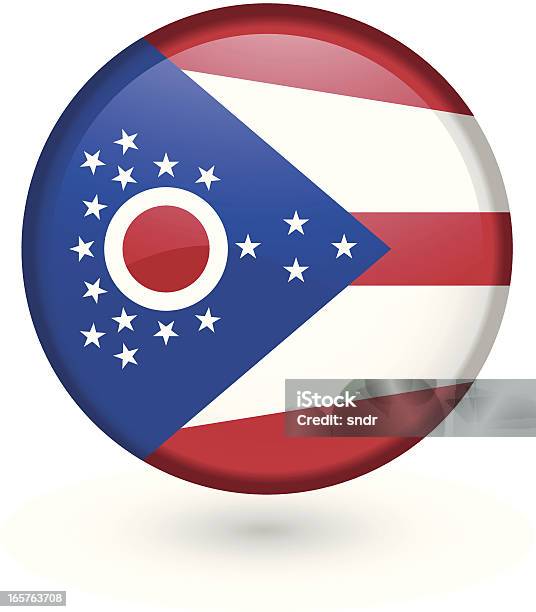 Ohio Flagge Button Stock Vektor Art und mehr Bilder von Icon - Icon, Ohio, Abzeichen