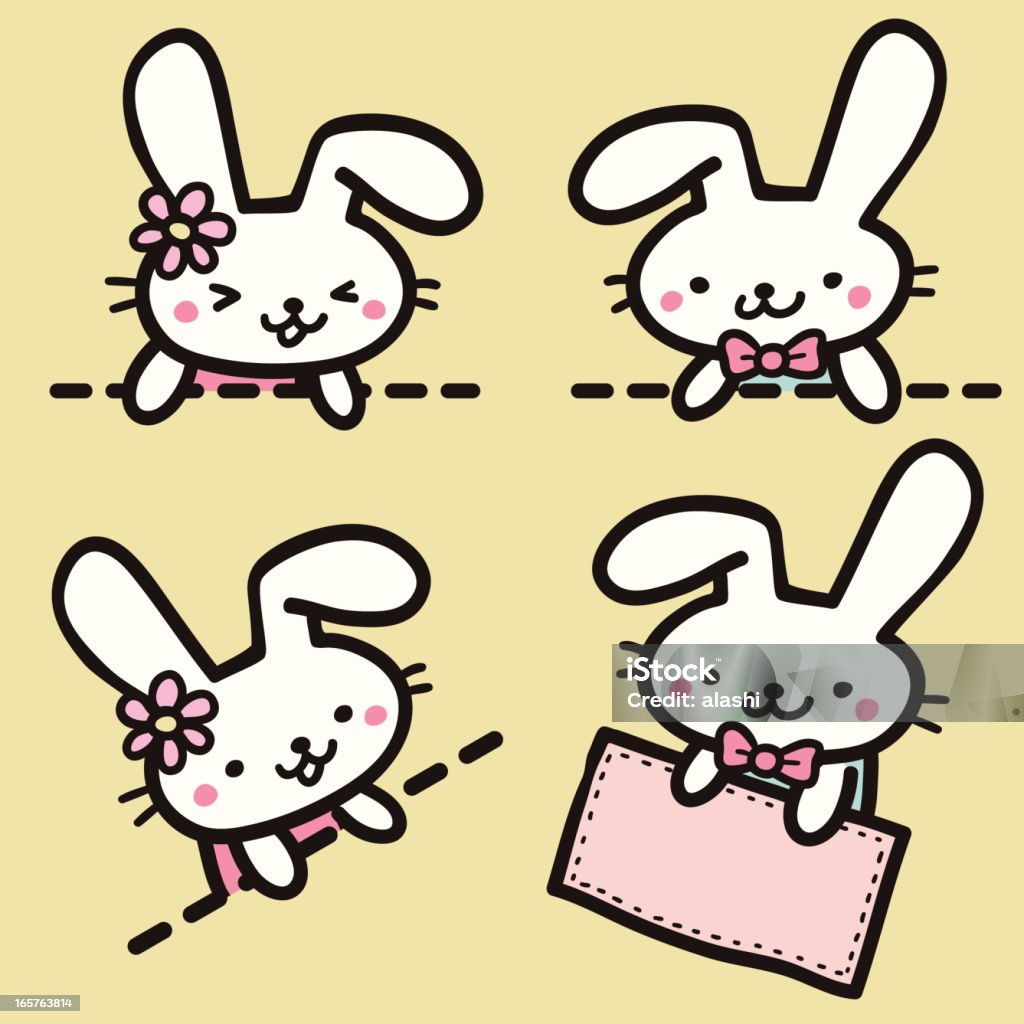 Cute Bunny gospodarstwa puste znak - Grafika wektorowa royalty-free (Antropomorficzny)