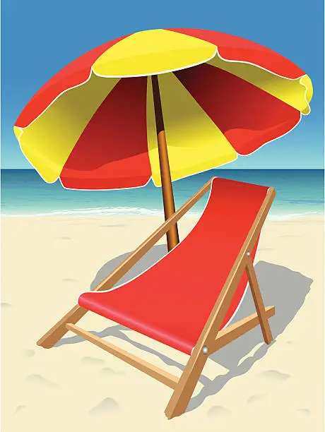 Vector illustration of Beach Chair