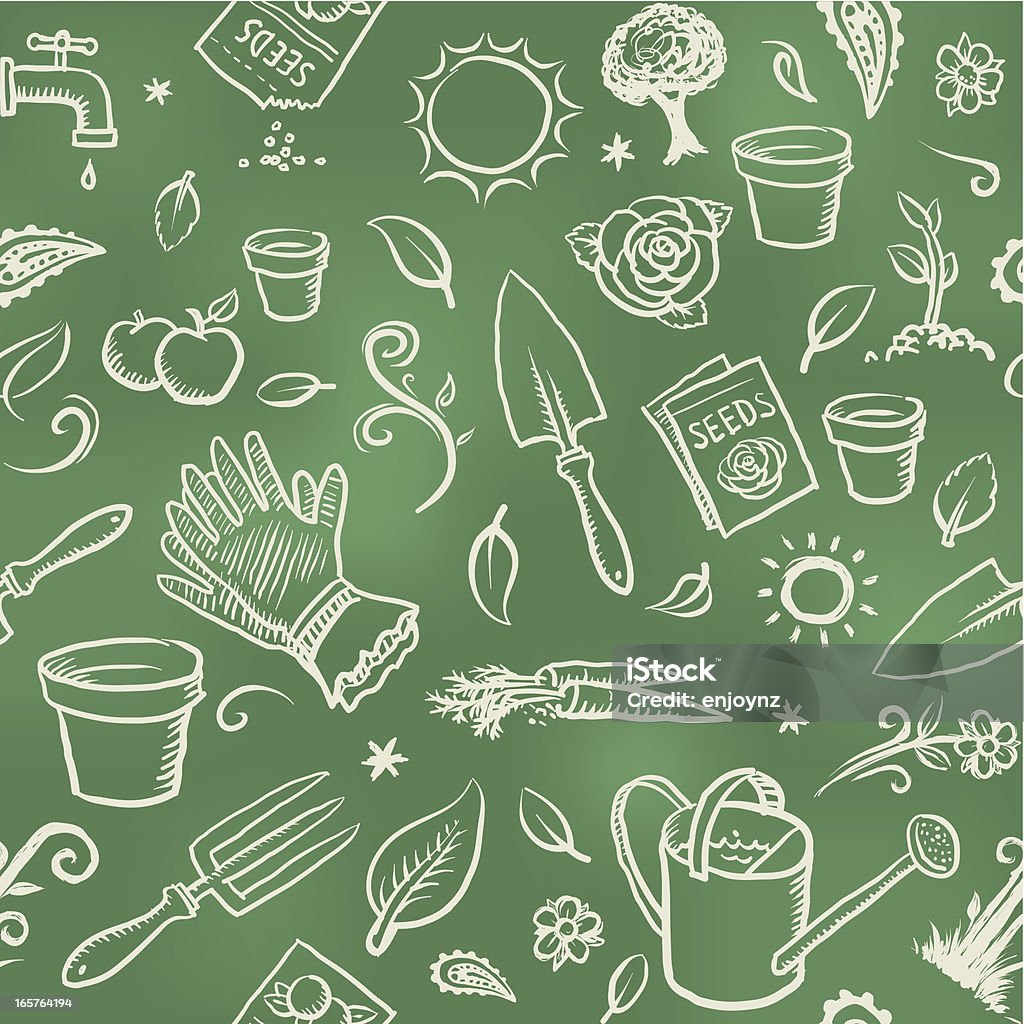 Gärtnern wallpaper Hintergrund - Lizenzfrei Gemüsegarten Vektorgrafik