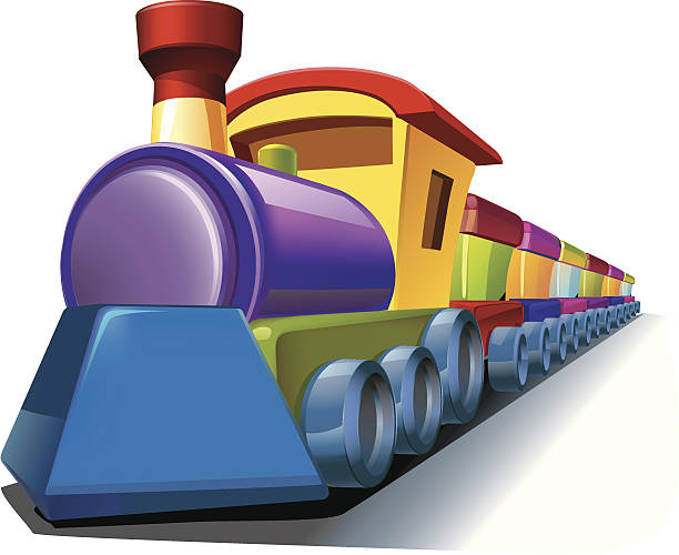 Toy Vector Train Stock Illustration - Download Image Now - Three  Dimensional, Miniature Train, Machinery - iStock