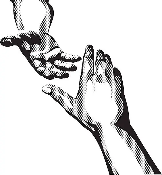 Vector illustration of Helping Hand