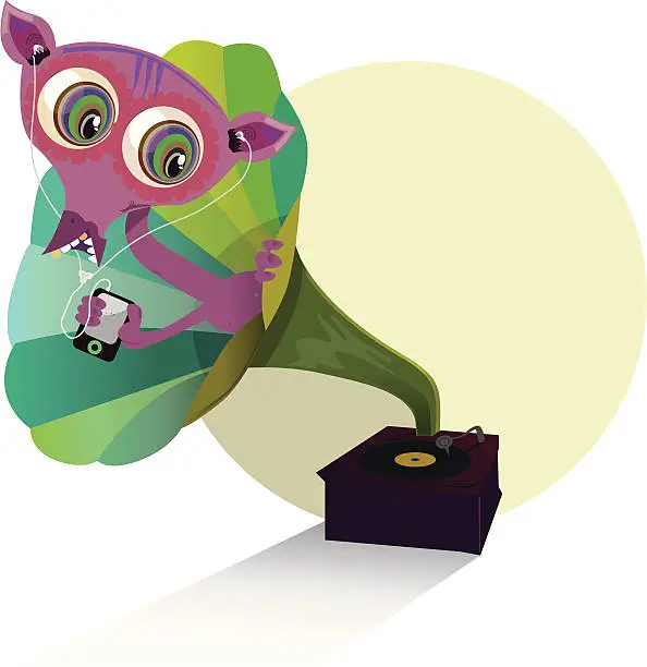 Vector illustration of Gramophone