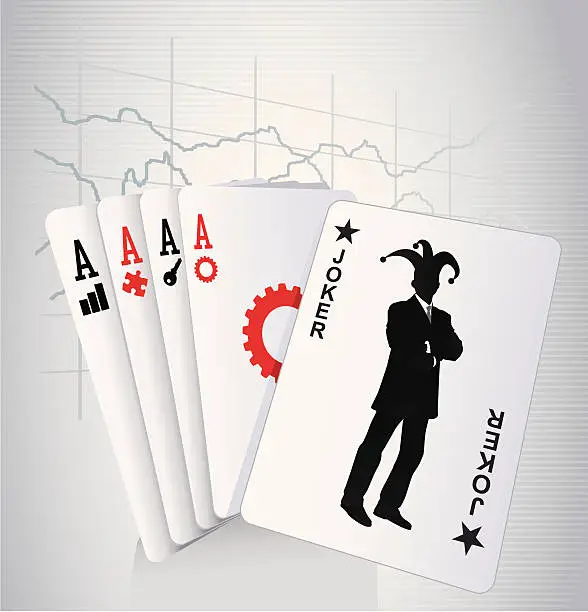 Vector illustration of Business Joker