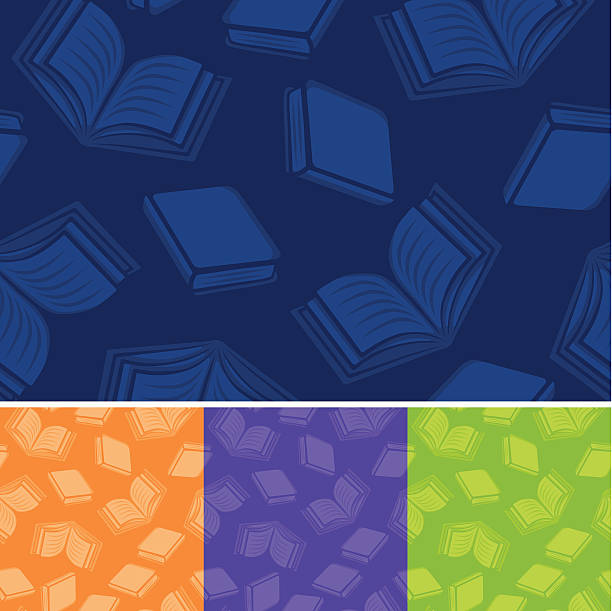 Seamless Reading Background Seamless book and reading background. Repeats left to right and top to bottom. book designs stock illustrations