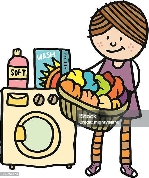 올바른 세탁 가정 생활에 대한 스톡 벡터 아트 및 기타 이미지 - 가정 생활, 벡터, 빨래