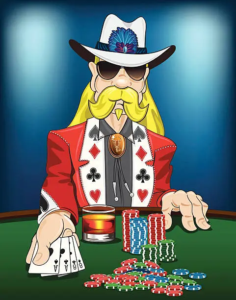 Vector illustration of Dead Mans Hand