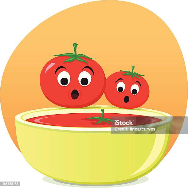Ilustración de Tomates Y Sopa De Tomate y más Vectores Libres de Derechos de Monada - Monada, Sopa de tomate, Alimento