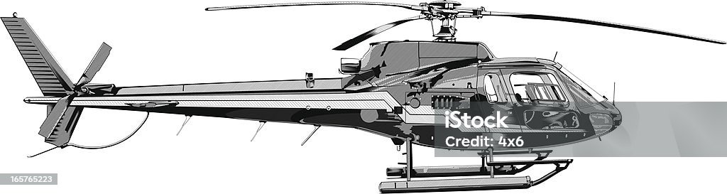 Detailed helicopter illustration Aerospace Industry stock vector