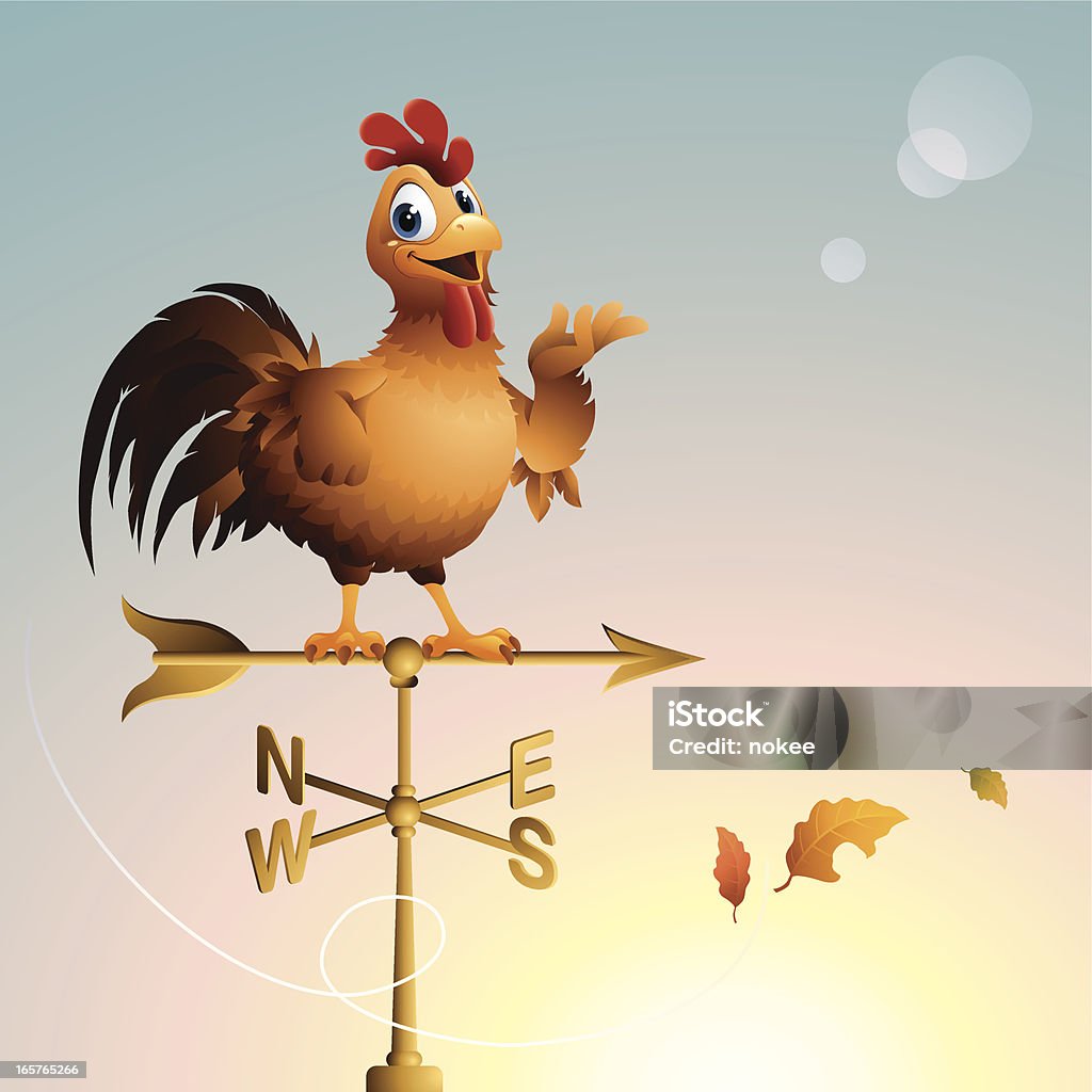 Rooster - Wind Vane #NAME? Animal stock vector