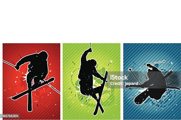 Sciatore Sfondi - Immagini vettoriali stock e altre immagini di Sport - Sport, Acrobazia, Attività