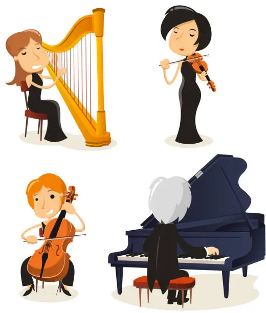 Vector illustration of Classical music string