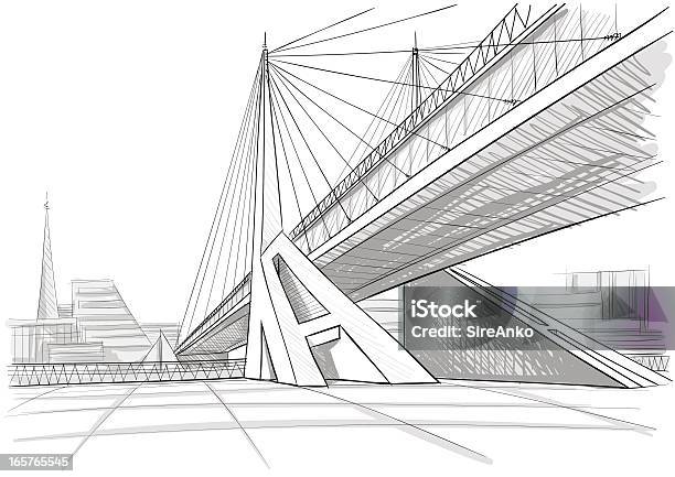 Architektur Stock Vektor Art und mehr Bilder von Brücke - Brücke, Zeichnen, Architektur