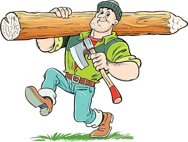 Vector illustration of Woodcutter