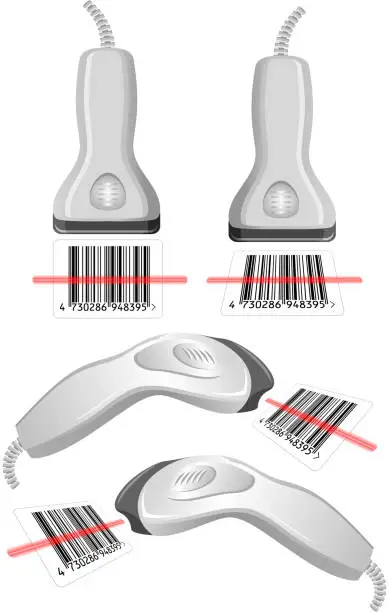 Vector illustration of Bar-code scanner