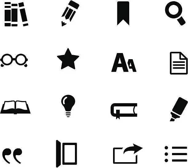 Vector illustration of Simple Reading Icons
