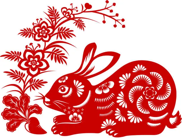 Vector illustration of Year of the Rabbit
