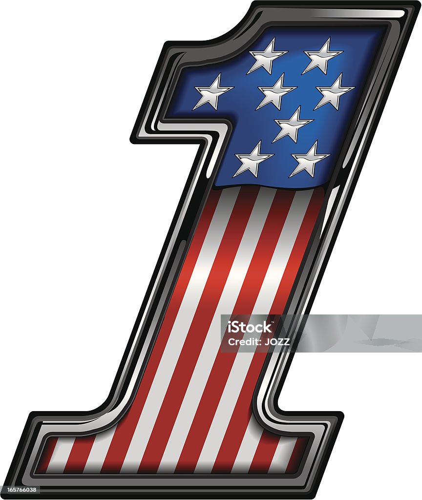 American Number One Stock Illustration - Download Image Now - American