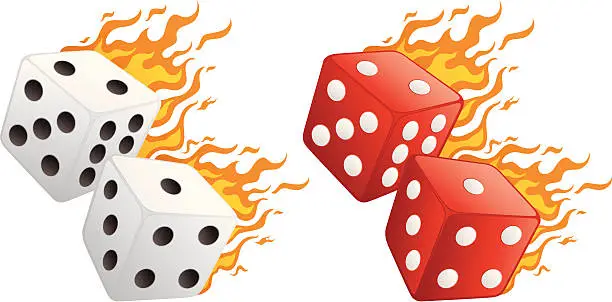 Vector illustration of Hot Dice