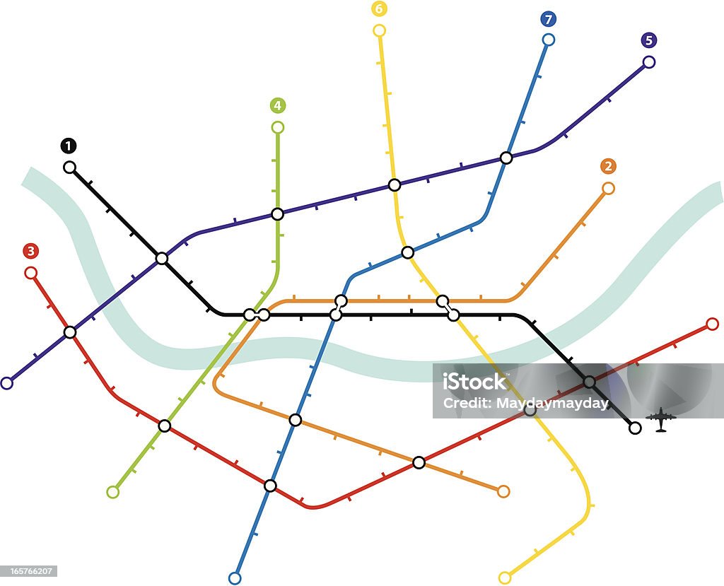 地下鉄マップ - バスのロイヤリティフリーベクトルアート