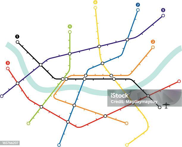 Metro Mapę - Stockowe grafiki wektorowe i więcej obrazów Autobus - Autobus, Mapa, Kierunek