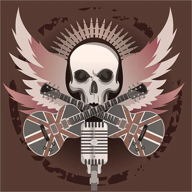 Vector illustration of Punk Rock Symbol
