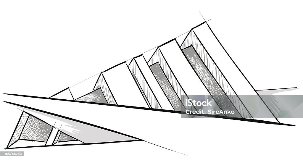 architecture Vector illustration of the architectural design. In the style of drawing. Activity stock vector