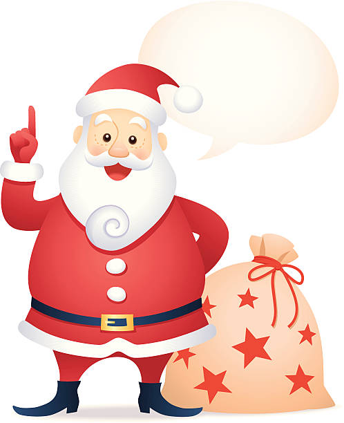 Little Santa vector art illustration