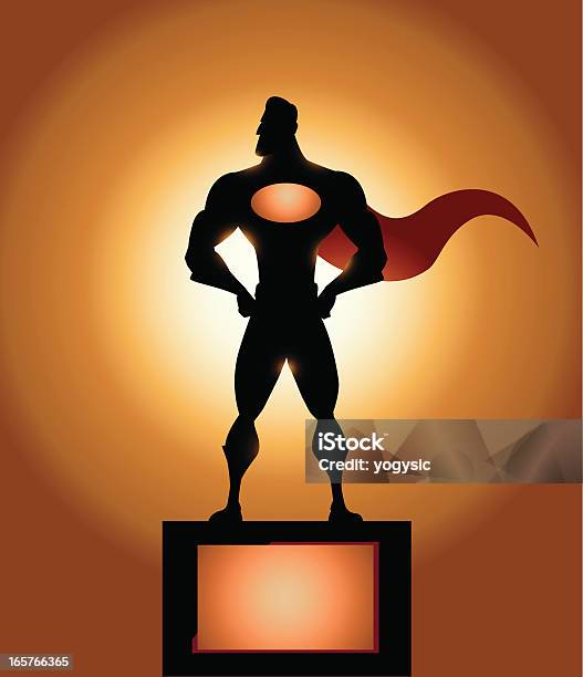 スーパーヒーローの像シルエット - ベクター画像のベクターアート素材や画像を多数ご用意 - ベクター画像, イラストレーション, ケープ
