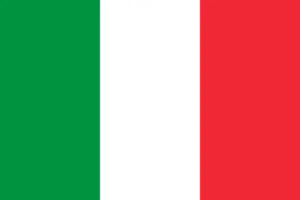 Vector illustration of Flag of Italy