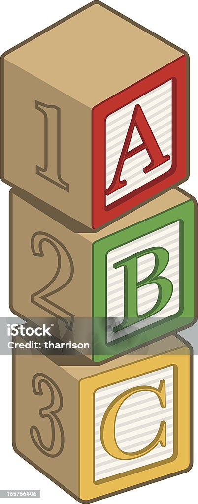 Simple Abc Block Abc Blocks Stock Illustration - Download Image Now - Toy Block ...